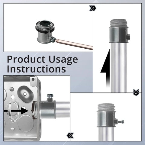 Eight Pack One Half Inch EMT Set Screw Connector Zinc Die Cast Conduit Fitting For Metal Enclosures And Junction Boxes Heavy Duty Electrical Accessory For Secure Fast Conduit Runs And Reliable Wiring Connections. installed on EMT conduit