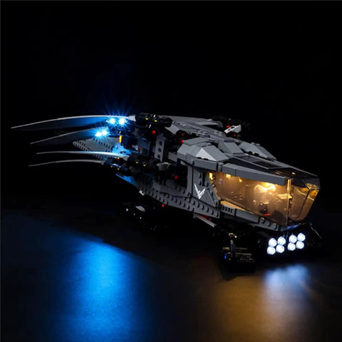 LED Lighting Kit For 10327 Flapping Wing Aircraft Model Lighting Components Only Lamp Kit Not Included illuminating LEGO aircraft model at night