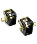 Heavy Duty Lashing Winch Set For Trucks 2 Pack Left Right Fits 2 Inch Webbing Steel bolt-on winches shown on white background