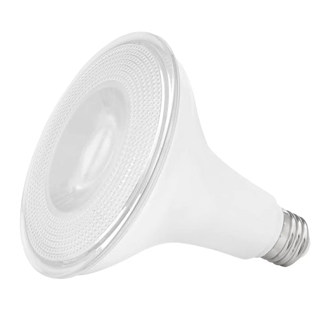 PAR38 LED Flood Light Bulbs 3000K Warm White, 1275 Lumens, 15W 100W Equivalent, shown in profile with E26 base