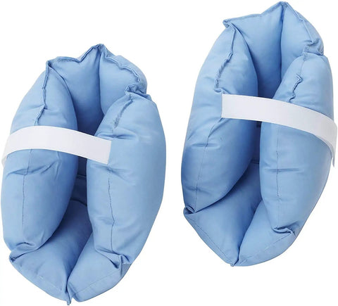 Foot Pain Relief Heel Cushion Protector Pillow Set Of 2 With Adjustable Velcro Straps For Pressure Sores And Ulcers