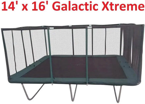 Commercial Grade Rectangle Trampoline 14x16 With Net Enclosure For Backyard Fun And Safe Jumping, Heavy Duty 750 Lb Capacity