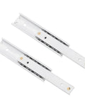 Two Pack Drawer Slides For Cabinets And Kitchen Cupboards Slick Easy Glide Push And Pull Rails With Smooth Operation No Jams Ideal For Home Office Furniture And Workshop Storage, silver metal hardware