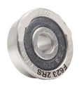 Thinking Process: sealed bearing unit, metal housing, front view, for machinery and industrial equipment