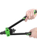 Hands using Rivet Nut Setting Kit With Ergonomic Rubber Grip For Comfort And Efficiency, Durable Alloy Steel Construction For Fast, Smooth Riveting