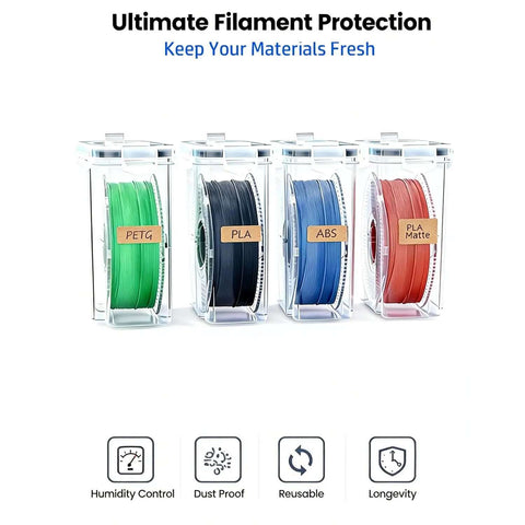 Filament Storage Box 4 Pack 4.0L Waterproof Dust Proof Container For 3D Printing Filament With Desiccant And Label DIY Dry Box Upgrade Accessories Included