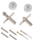 Door Hinge Set 360 Degree Concealed Pivot Hinges Beefed Up Heavy Duty Aluminum Alloy Corrosion Resistant Components and Screws