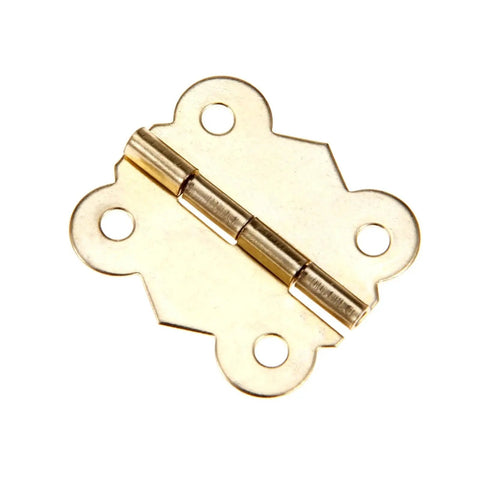 Gold Mini Butterfly Door Hinges 25mm By 20mm With Screws Ideal For Cabinets Drawers Jewelry Boxes And Small Furniture Decorative Hardware Pack Of 10 Dope Brass Finish Hinges For Craft Projects And DIY Upgrades