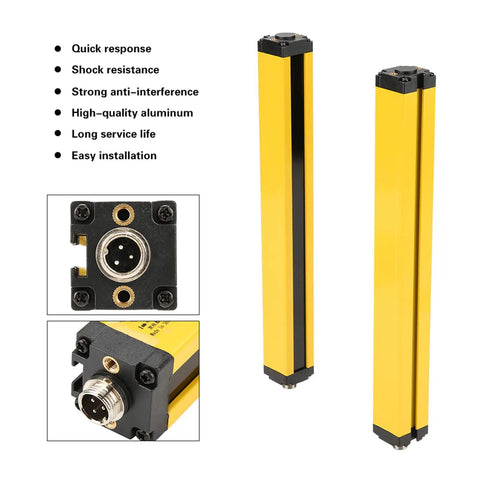 Rock Solid Heavy Duty Safety Light Curtain Sensor Switch With Infrared Scanning And Lightning Fast Response For Punch Press And Forging Machines Drop Dead Tough Aluminum Rig Easy Install