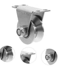 2 Pack Stainless Steel Pulley Track Wheel Set For Sliding Gate Guide Roller, Heavy Duty Track Pulley For Sliding Doors