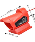 18V Battery Adapter Harness Connector Fusing Holder For Riding Toys And RC Robots in red ABS with size dimensions
