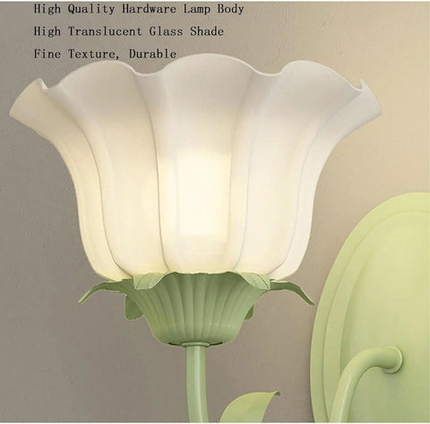Flower Shaped Wall Sconce With Milk White Glass Lampshade Modern Living Room Lighting Fixture Mounted Wall Light 30x54 cm