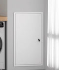 Legit Soundproof Drywall Access Panel With Dead Silent Rubber Seal And Rock Solid Aluminum Inspection Door, white, key lock.