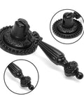 Set Of 4 Antique Teardrop Cabinet Pulls In Black Finish, Zinc Alloy Drawer Knobs With Mounting Screws, classic decorative handles