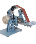 Shop Grade Heavy Duty Electric Belt Sander With 1200W Brushless Motor And 915X50mm Wide Belt showcasing motor and sanding belt.