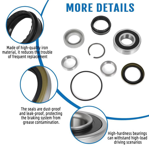 Rear Wheel Bearing And Seal Kit For Toyota Tacoma And Tundra 2000-2006 Wheel Hub Assembly Replacement Set OEM Quality components close-up