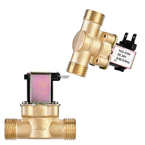 Solid Brass 24 Volt Dc Solenoid Valve For Predictable Water Pressure Setup That Absorbs Pressure Spikes Like A Boss In A Standard 1/2 Inch Port For Easy Hook Ups And Reliable Performance