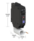 Dual Function Circuit Breaker With Ground Fault And Arc Fault Protection For Home Electrical Panels 15 Amp Single Pole 120 240 Volt 10 KAIC