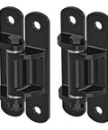 Rock Solid 6.7 Inch Heavy Duty Gate Hinges Built Tough For Daily Grind With Sealed Ball Bearings And Rust Proof Coating Anti Sag Bolt On Design For Driveway Gates And Fences Two Pack, shown in black finish.