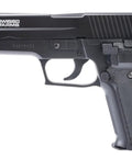 Swiss Arms Licensed 226 Collectors Edition Spring Powered Airsoft Pistol with metal top and polymer frame shown from side