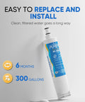 EveryDrop 5 Compatible Refrigerator Water Filter Replacement for EDR5RXD1 Fits Kenmore shown in vertical orientation
