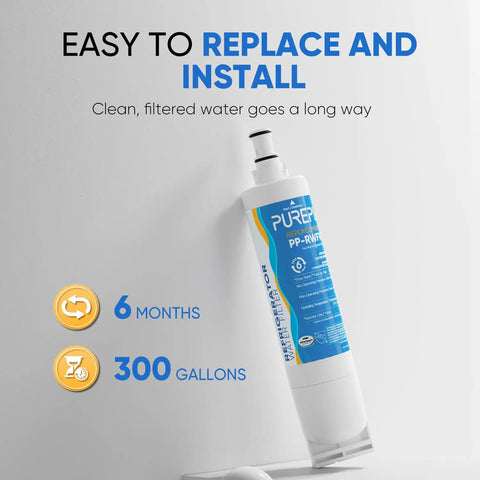 EveryDrop 5 Compatible Refrigerator Water Filter Replacement for EDR5RXD1 Fits Kenmore shown in vertical orientation
