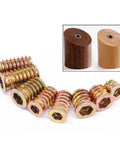 Rock Solid 188 Piece Hex Socket Nuts And Wrench Drill Bit Set showing zinc coated hex stoppers and connecting wood pieces.