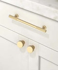 5 Pack Brushed Gold Kitchen Cabinet Knobs And Drawer Pulls Zinc Hardware For Dresser Drawers Sleek Modern Update For Cabinets