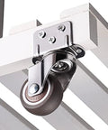 1 Inch Swivel Plate Casters With Brake on furniture, L Bracket Side Mount, TPR Rubber Quiet Mute Casters for Replacement, non marking