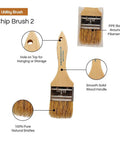 Straight Up Great 2 Inch Disposable Chip Paint Brushes 24 Pack With Tough China Bristles And Solid Wood Handles, featuring smooth wood handle.