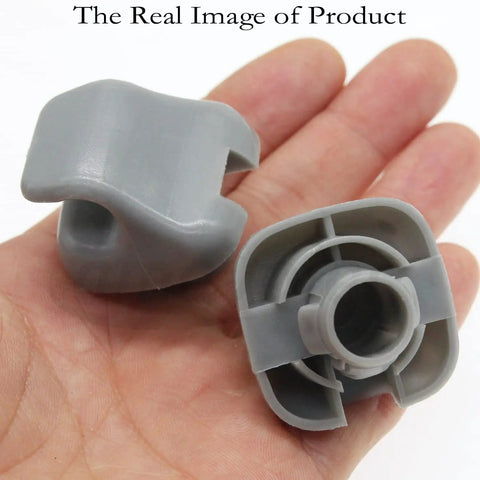 Hand holding Two Pack Gray Interior Sun Visor Clips Replacement For Honda Civic 1996 2014 CR V 2007 2011 Accord 1998 2007 Odyssey