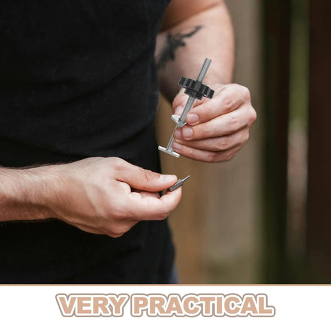 Four Star Shaped T Track Knobs With Stainless Bolts And Washers, Ergonomic Grippy Hand Knobs for woodworking setup in use