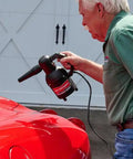 Person using Handheld Car Blower For Detailing And Cleaning, Electric Duster And Dust Buster For Cars, Clothes, Surfaces, 120V power
