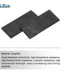 Top Notch High Purity Graphite Block Plates For Melting And Casting Great For Electrolysis 100 X 40 X 4 Mm Rectangular Graphite Ingots Electrodes And Sheets Pack Of 5 Black