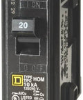 20 Amp 1 Pole Home Circuit Breaker HOM120C Plug In Unit For Residential Panels No Fuss Install With Reliable Overload Protection And Short Circuit Shield Fast, Easy Install And Safe Circuit Interruption. Black 20A single-pole Homeline breaker for home panels