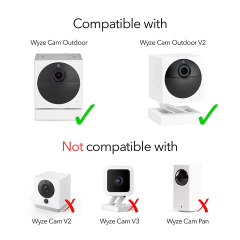 Solar Panel For Wyze Cam Outdoor And Wyze Cam Outdoor V2 With 2W 5V Charging 2 Pack Black Keeps Your Surveillance Powered So You Never Miss A Moment Wyze Cam Outdoor Not Included compatibility chart