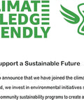 Climate Pledge Friendly logo indicating commitment to sustainability initiatives.