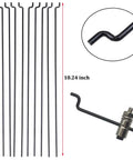 Durable Steel Pushrods 0.047 x 10.24 Inches With Nylon Lock-On Control Horns visible in RC model airplane set image.