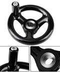3 Spoke Round Hand Wheel With Removable Handle For Lathe And Mills Rock Solid Precision Tuning Control Engineering Plastic Build 12x100mm
