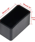 20 Pack Rectangular Rubber Furniture Leg Caps For Chairs Tables Sofas And Beds 3/4 By 1-1/2 Inches Vinyl Flexible Floor Protectors