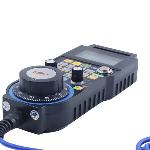 Rock Solid CNC Wired Electronic Handwheel For 4 Axis And 6 Axis Machines With LHB04B-4 Design, black wired controller with dial