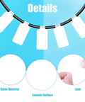 60 Pieces Self Adhesive Cable Labels For Wires And Cords, Nylon Writable Tags, close-up detail of white cable tags on cord