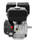 Beefy 15HP 420cc Gas Engine With Horizontal Shaft, 4 Stroke OHV Industrial Grade Replacement, black engine with visible shaft.