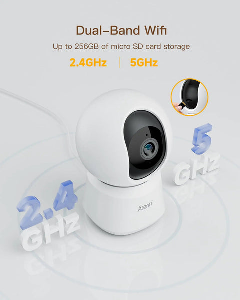 4MP Smart Pet Security Camera With Dual Band Wifi AI Motion Alerts Providing Hella Crisp Video Feed And Effortless Phone App Integration To Keep Tabs On Fur Babies And Small Toddlers Indoors, featuring dual-band wifi design.