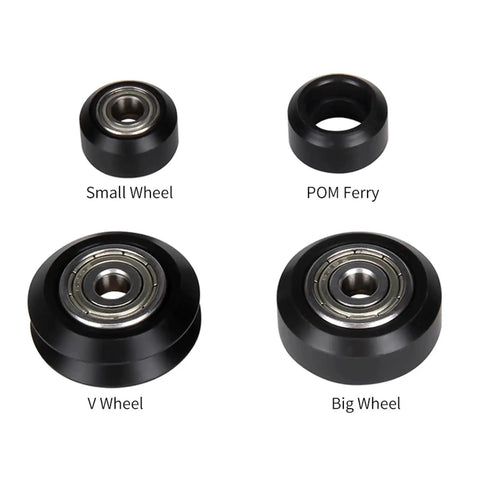 Badass 5 Pack V Slot Linear Rail Wheels For 3D Printers And Cnc Rigs Smooth Ball Bearing Rollers With Five Millimeter Bore Give Your Rig Tight Grip And Flawless Prints Every Single Run
