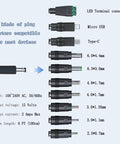 10 interchangeable tips of 12V 2A Power Supply AC Adapter With 10 Tips, ETL Certified Regulated Replacement Charger Cord shown in detail