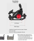 Cataer MTB hydraulic disc brake caliper, black, front view, 1 piece