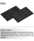 Rectangle Graphite Block For Melting Casting And Electrolysis High Purity Graphite Electrode Plate Sheet 100x60x2mm Pack Of 5 Black Color