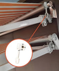 Compact White Awning Machine Head Replacement Crank Box Hardware For Deck with smooth gear mechanism and easy mounting.
