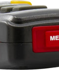Vibration Meter And Datalogger With NIST Traceability Certificate For Acceleration Velocity And Displacement On The Spot Equipment Health Check And Maintenance With Fast Range Selection And Real World Vibration Readouts, gray handheld unit with red MEAS button